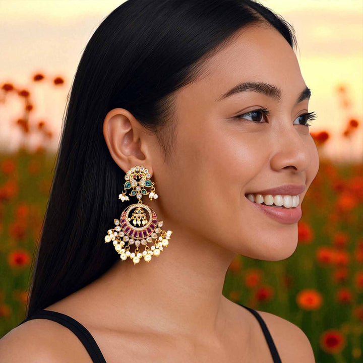 Ivory Pirale Victorian Chandbalis