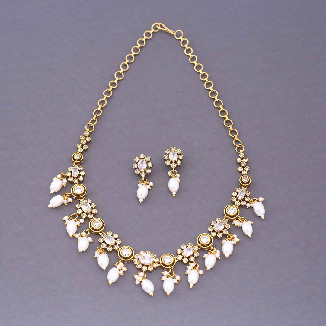 Ivory Prachinika Antique Jewellery Set - New Arrival