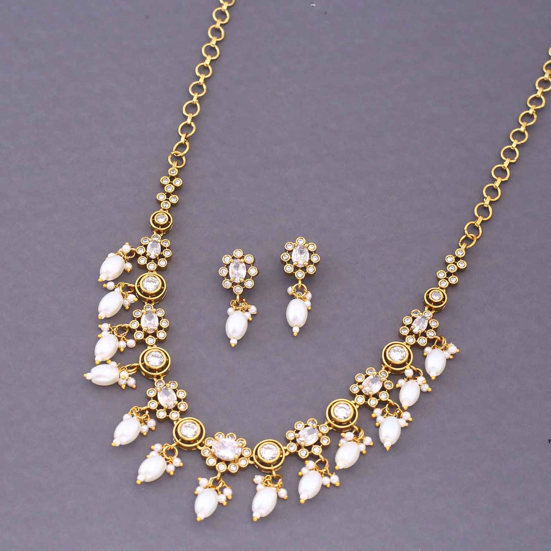 Ivory Prachinika Antique Jewellery Set - New Arrival