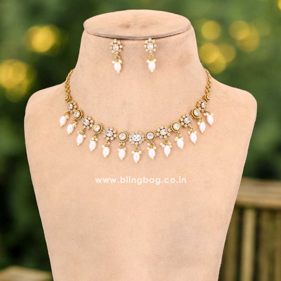 Ivory Prachinika Antique Jewellery Set - New Arrival