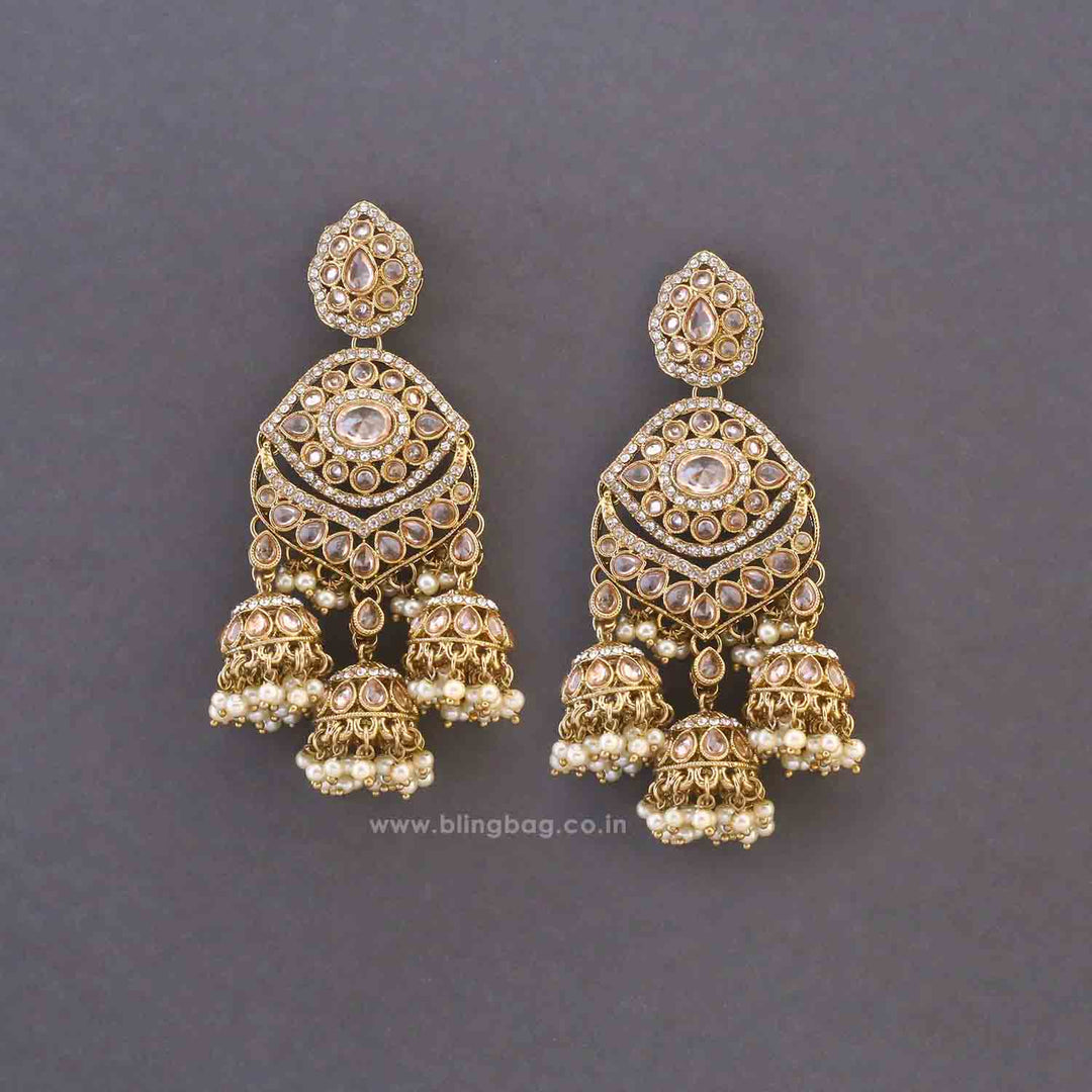 Ivory Pranjal Jhumkis