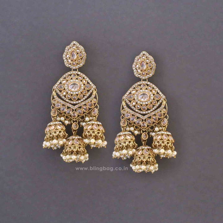 Ivory Pranjal Jhumkis