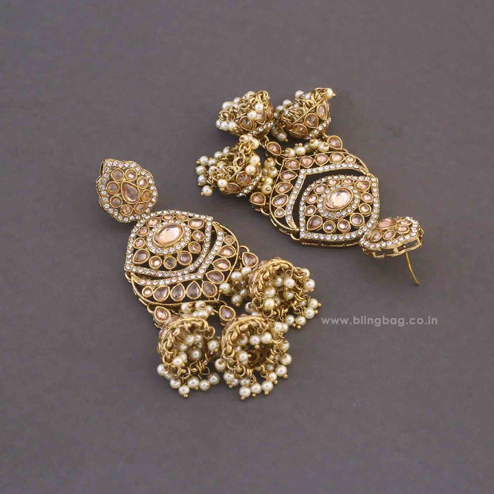 Ivory Pranjal Jhumkis