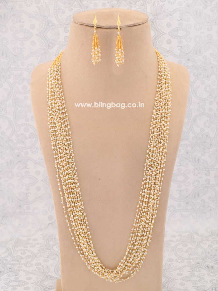 Ivory Radhya Pearl Jewellery Set- New Arrival