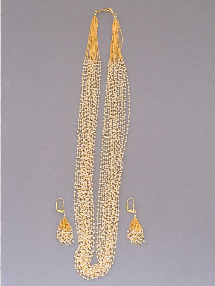 Ivory Radhya Pearl Jewellery Set- New Arrival