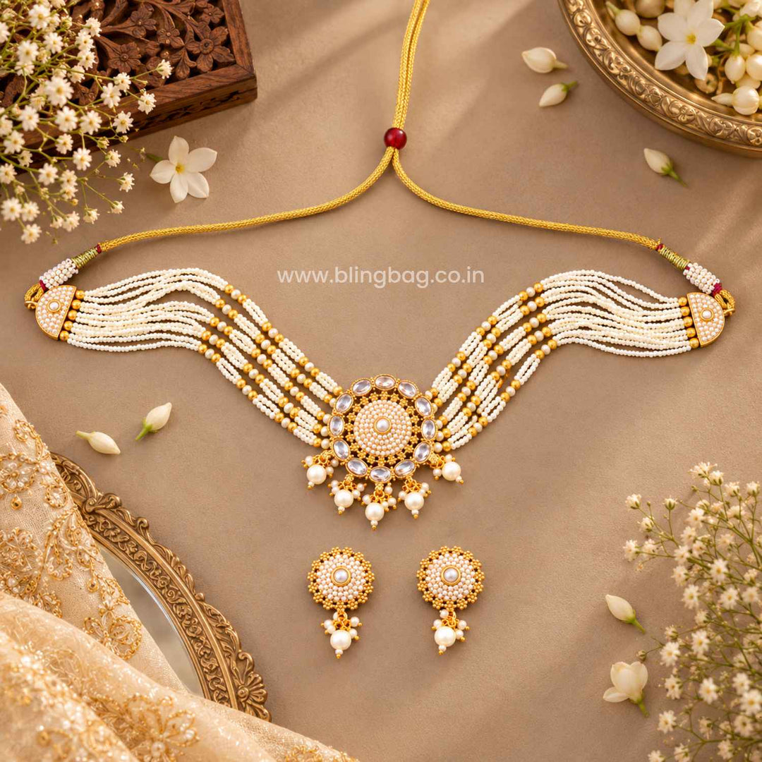 Ivory Ranitaika Antique Jewellery Set - New Arrival
