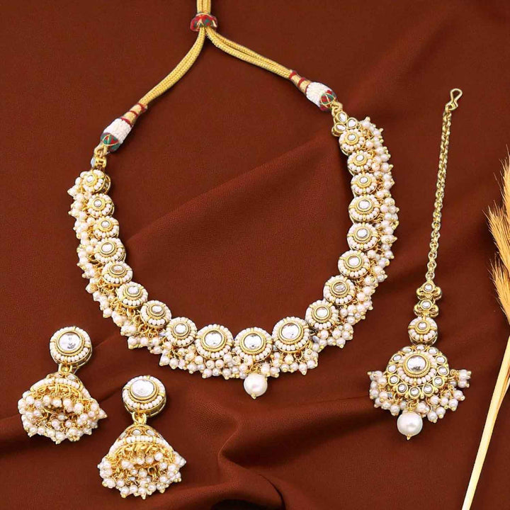 Ivory Rashmie Kundan Jewellery Set