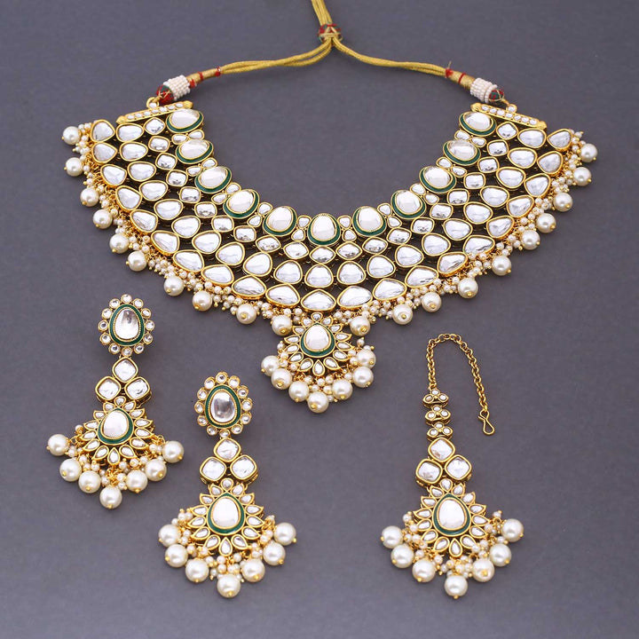 Ivory Rauhana Kundan Jewellery Set