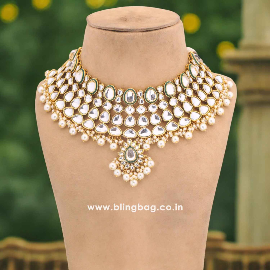 Ivory Rauhana Kundan Jewellery Set