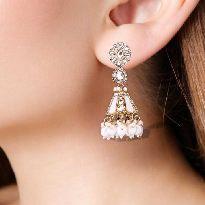 Ivory Ritika Jhumkis