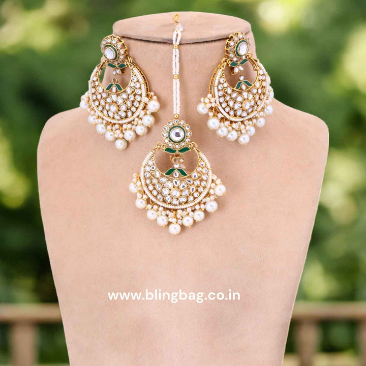 Ivory Rizveena Kundan Jewellery Set