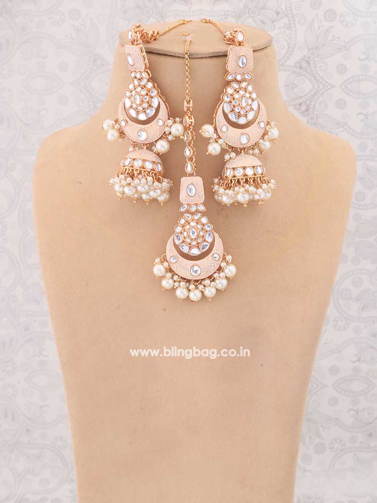 Ivory Rohira Kundan Jewellery Set