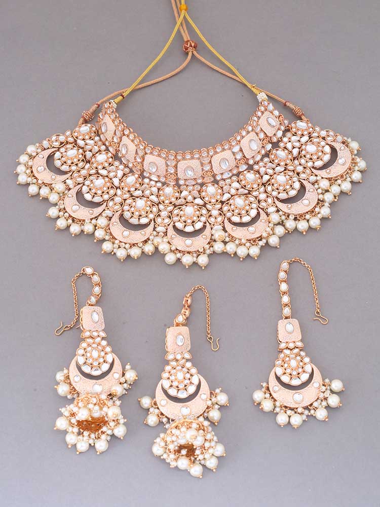 Ivory Rohira Kundan Jewellery Set