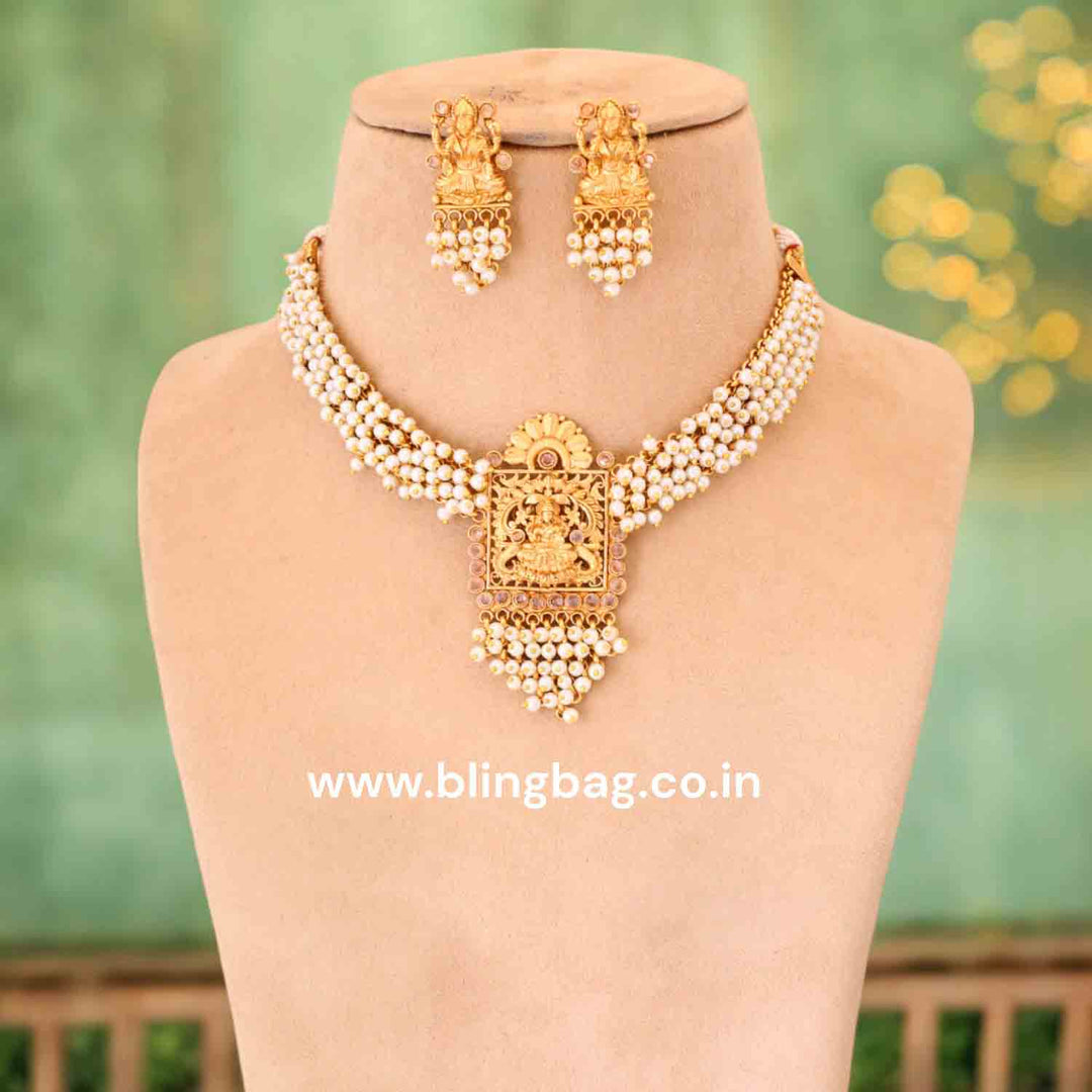 Ivory Rupal Temple Jewellery Set- New Arrival