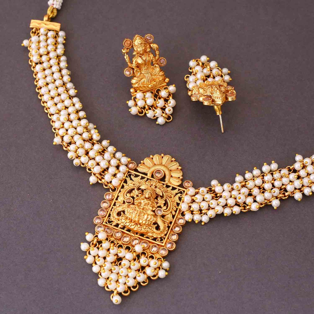 Ivory Rupal Temple Jewellery Set- New Arrival