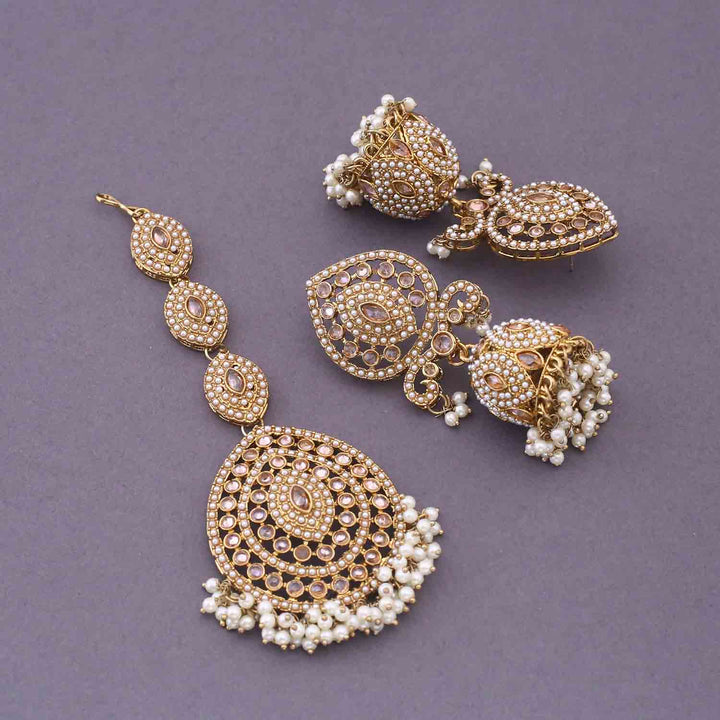 Ivory Saba Punjabi Maang Tikka Set