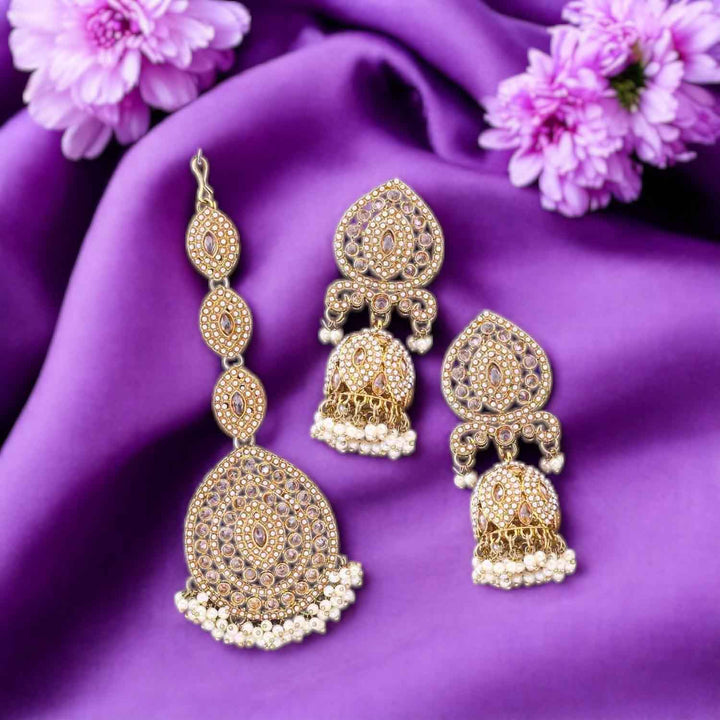 Ivory Saba Punjabi Maang Tikka Set