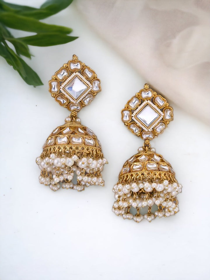 Ivory Sadhika Ethnic Jhumkis