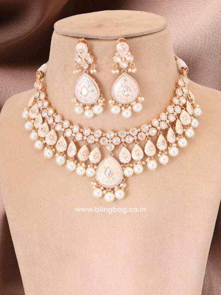 Ivory Savitri Meena Jewellery Set