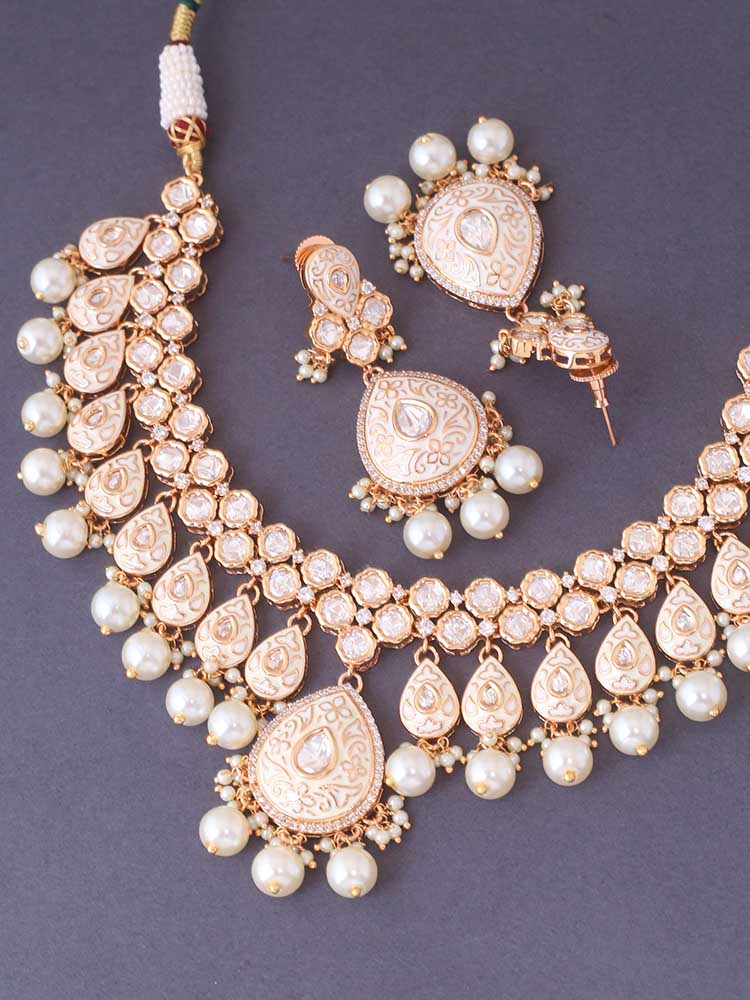 Ivory Savitri Meena Jewellery Set