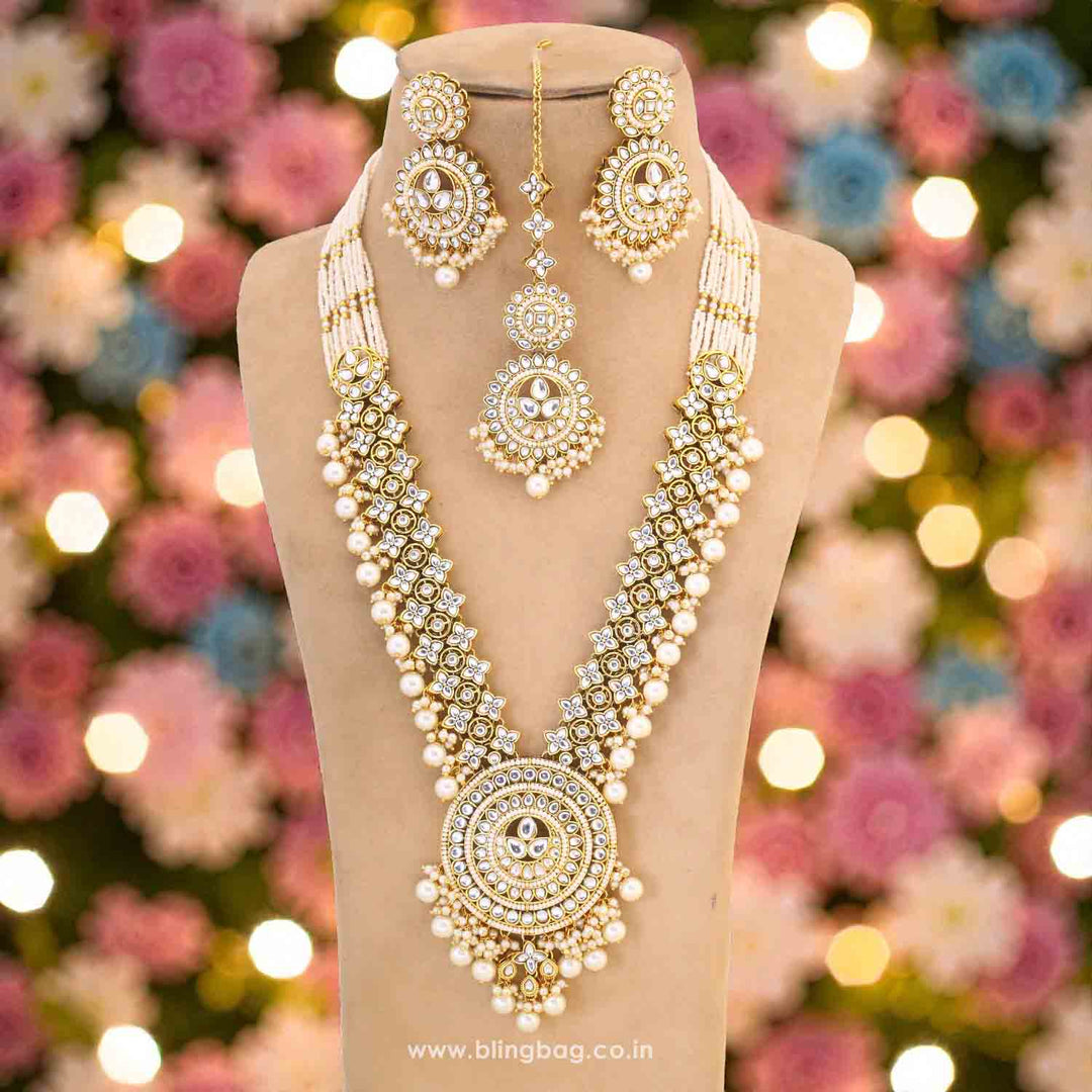 Ivory Seema Kundan Jewellery Set