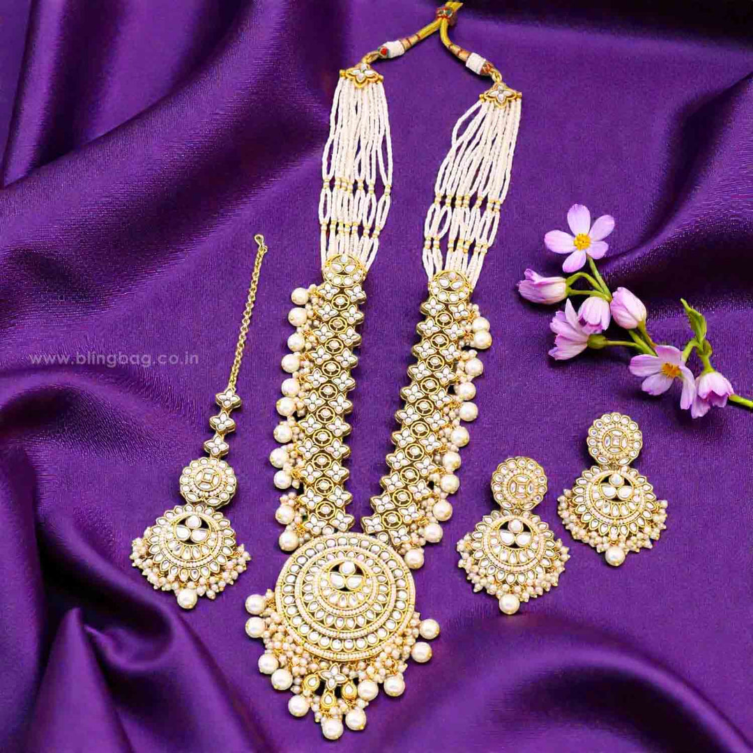 Ivory Seema Kundan Jewellery Set