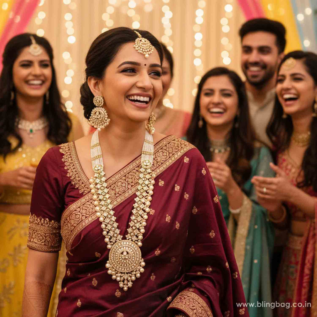 Ivory Seema Kundan Jewellery Set