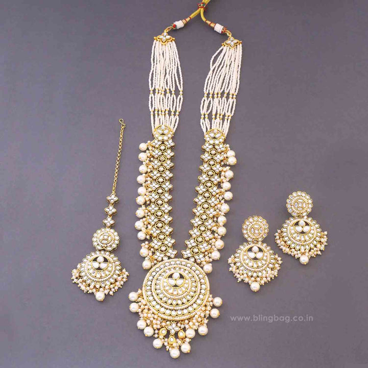 Ivory Seema Kundan Jewellery Set