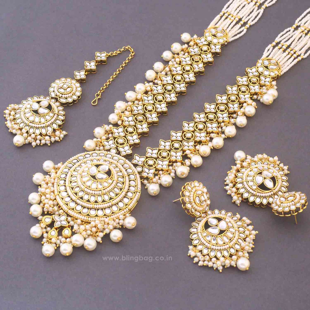 Ivory Seema Kundan Jewellery Set