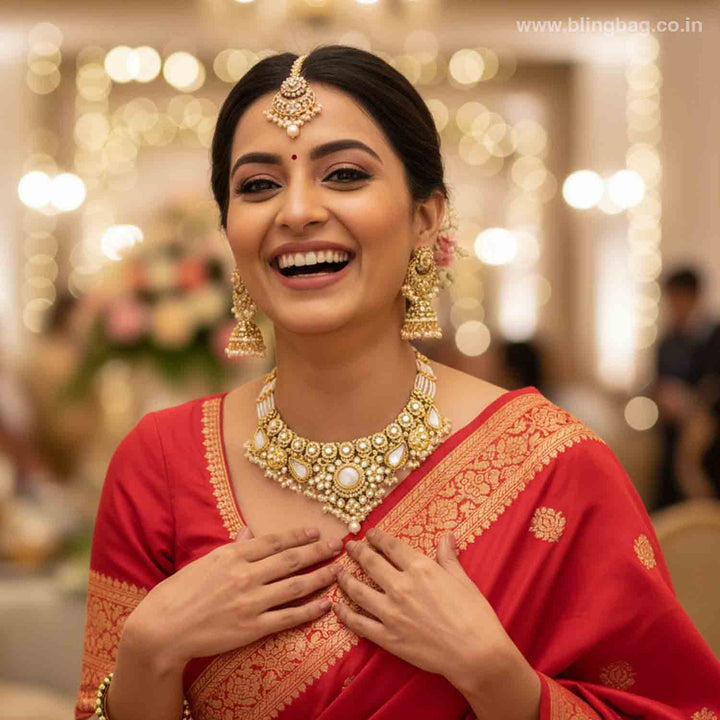 Ivory Selvi Kundan Jewellery Set