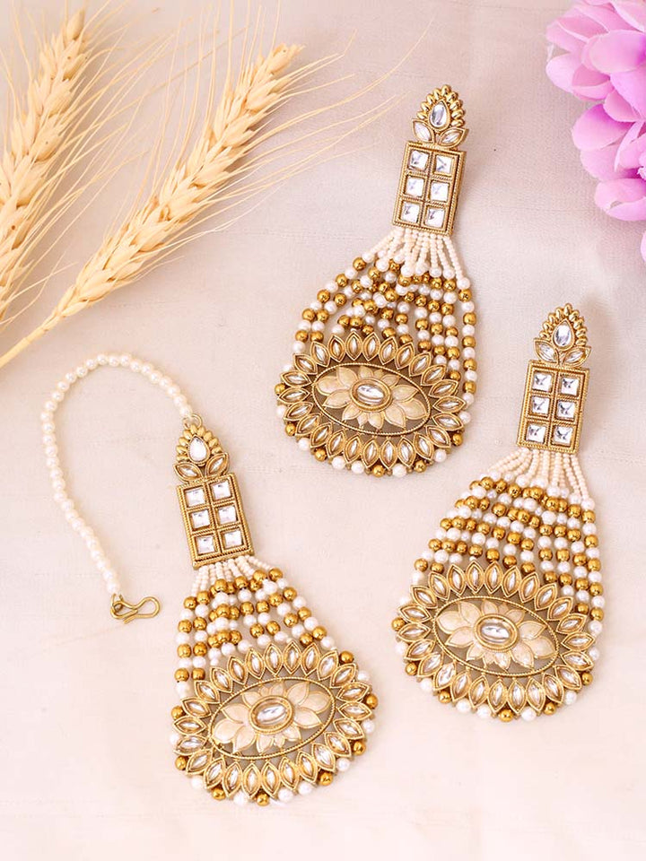 Ivory Sethu Maang Tikka Set