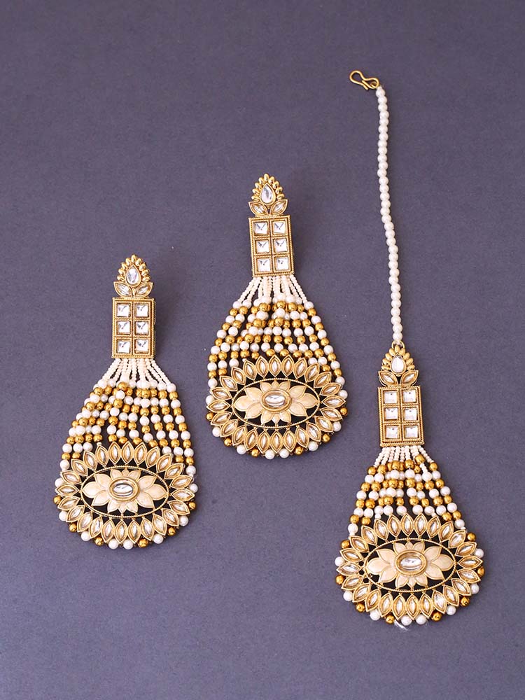 Ivory Sethu Maang Tikka Set