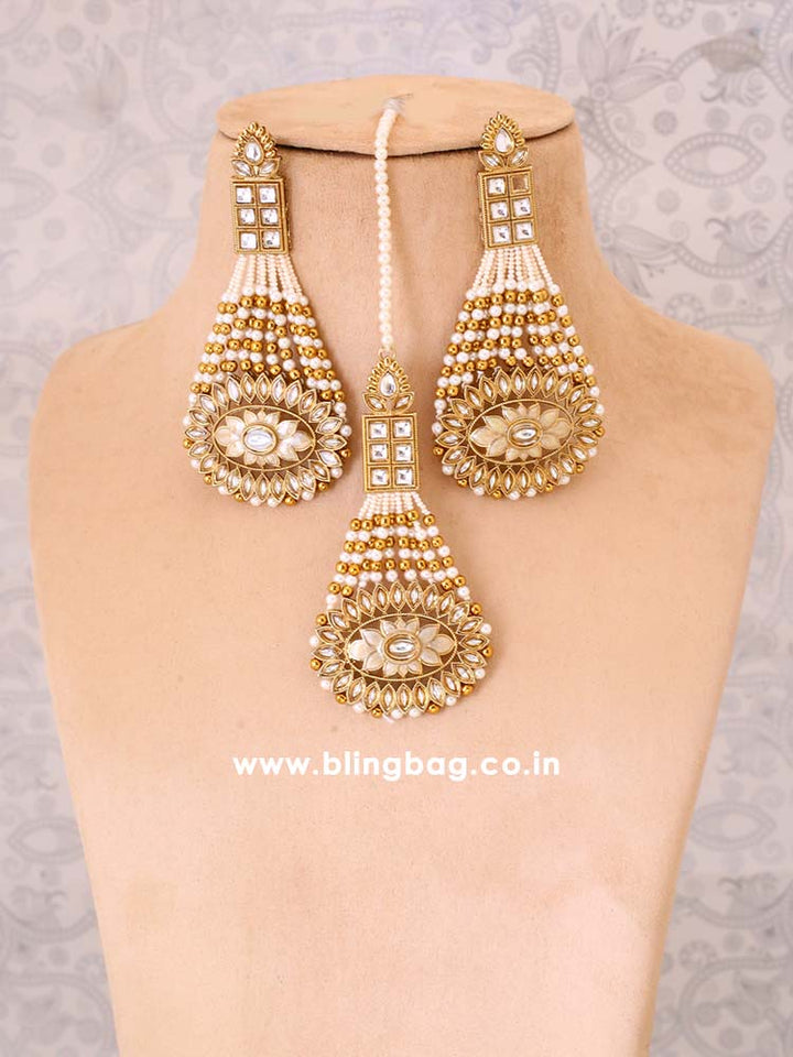 Ivory Sethu Maang Tikka Set