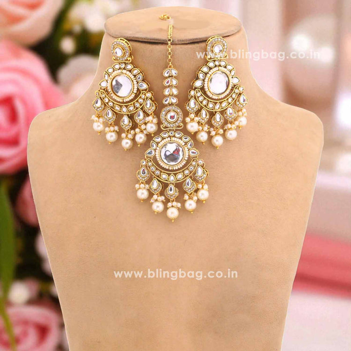 Ivory Sheetal Kundan Jewellery Set