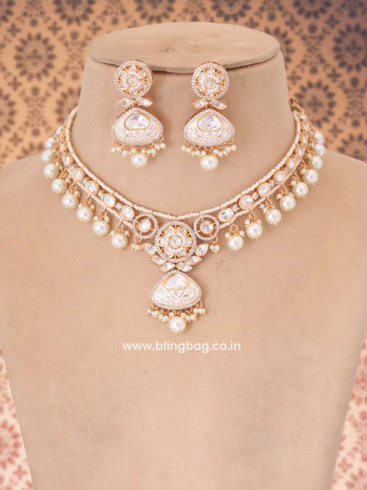 Ivory Shivanshika Meena Jewellery Set