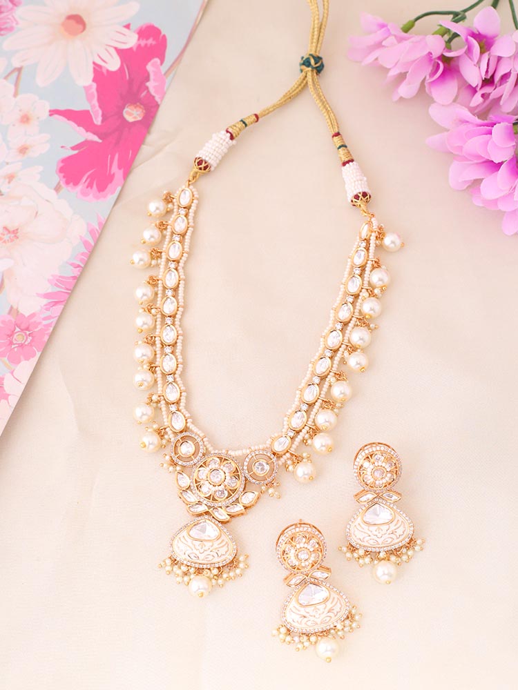 Ivory Shivanshika Meena Jewellery Set
