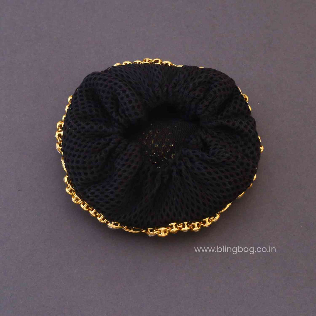 Ivory Shreyaa Kundan Hair Bun Cage