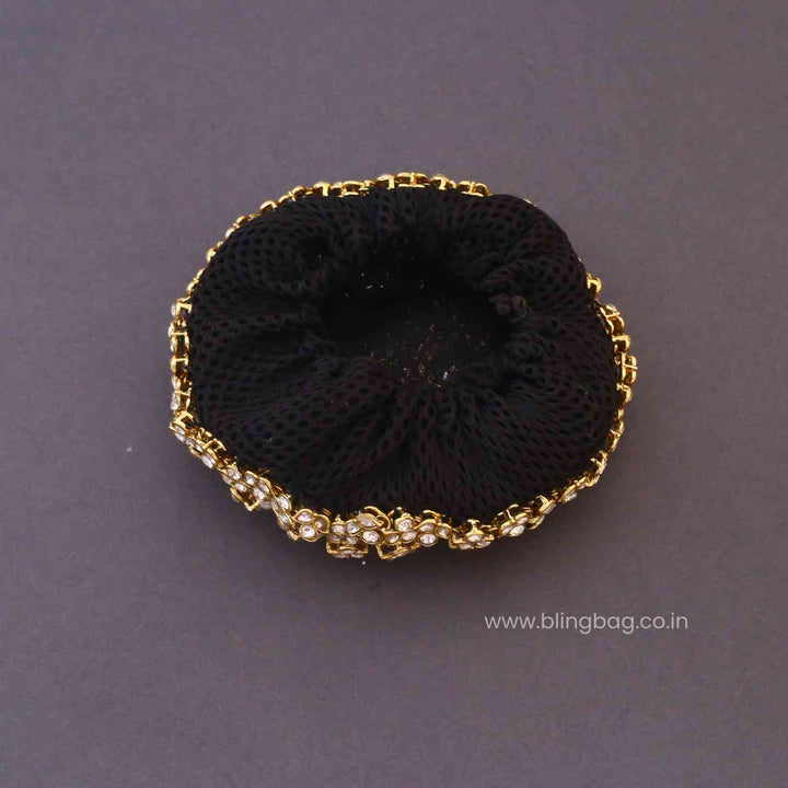 Ivory Shreyashi Kundan Hair Bun Cage