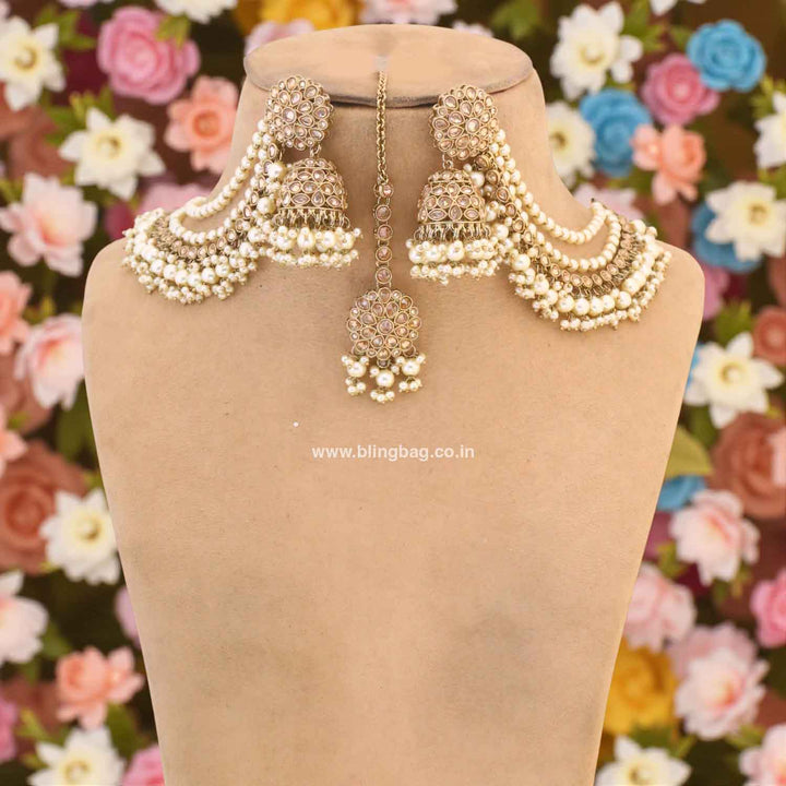 Ivory Sonakshi Maang Tikka Set