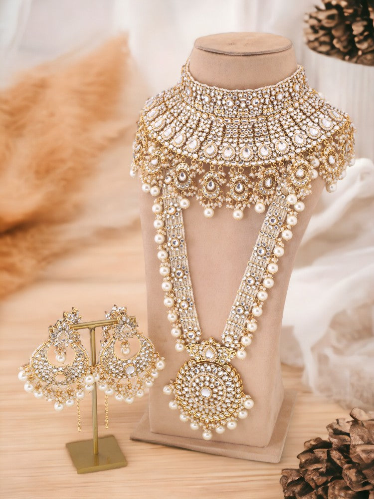 Bridal Jewellery Set Earrings Matching With Lehenga Vamika Green