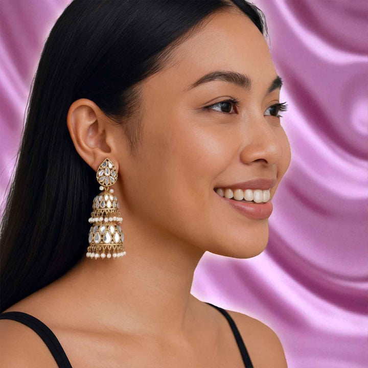 Ivory Sreesha Jhumkis