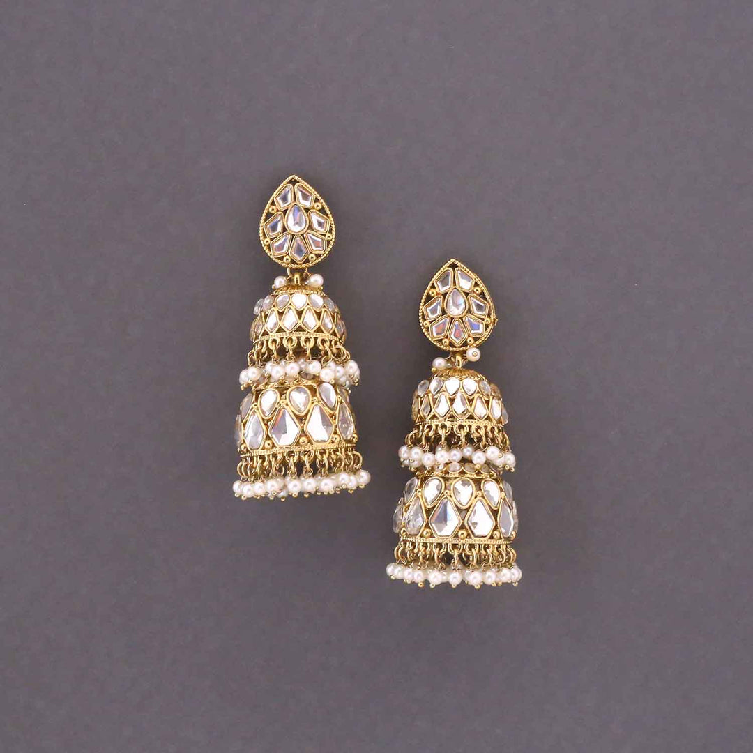 Ivory Sreesha Jhumkis