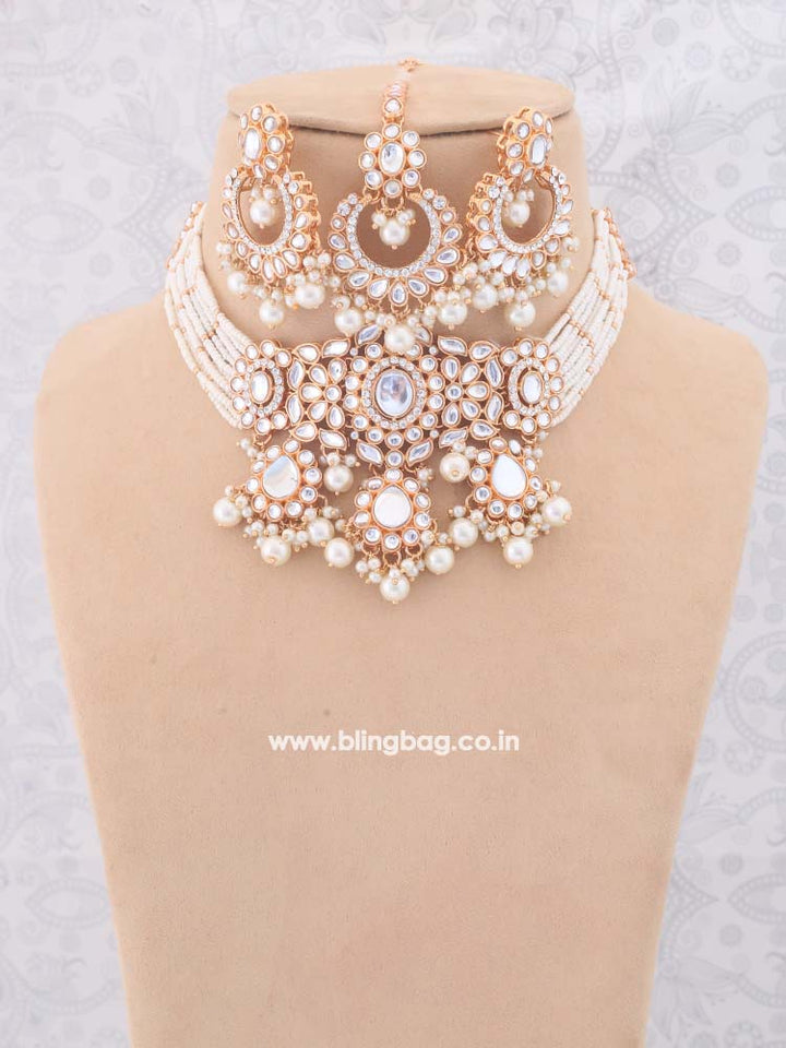 Ivory Sumani Kundan Jewellery Set