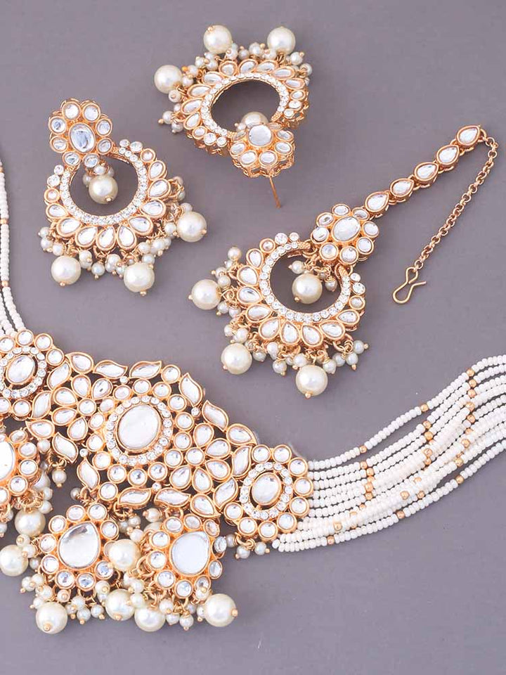 Ivory Sumani Kundan Jewellery Set