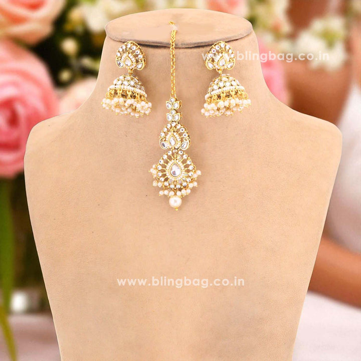 Ivory Tanushee Kundan Jewellery Set