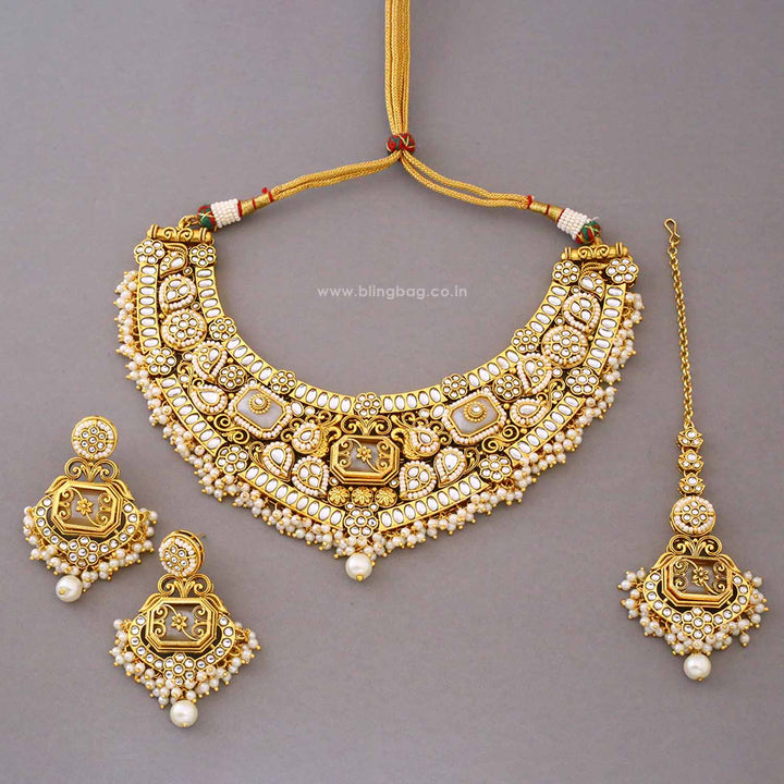Ivory Tara Kundan Jewellery Set