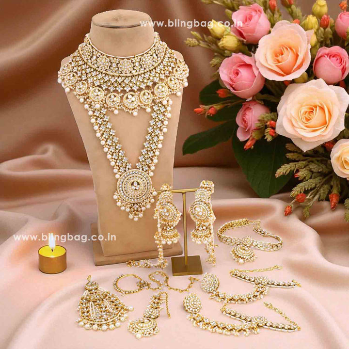 Ivory Tarini Kundan Bridal Jewellery Set