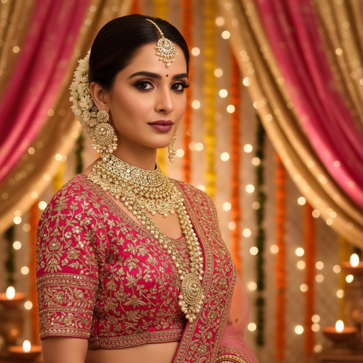 Ivory Tarini Kundan Bridal Jewellery Set