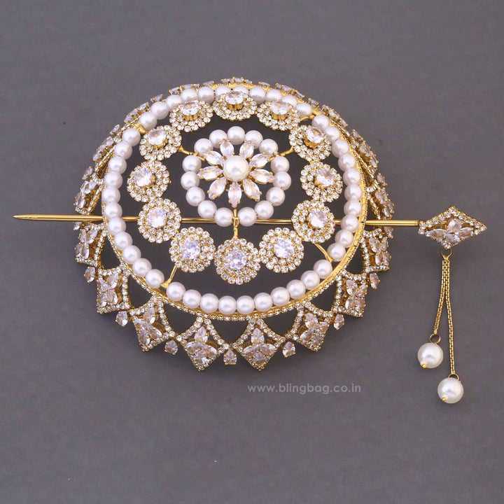 Ivory Tvisha Zirconia Large Hair Bun Cage