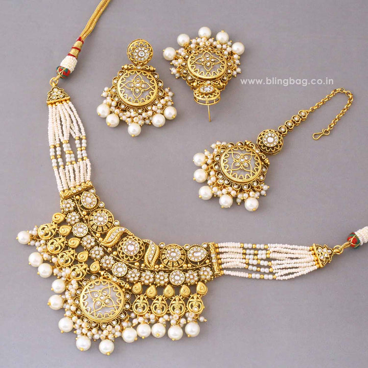 Ivory Umasha Kundan Jewellery Set
